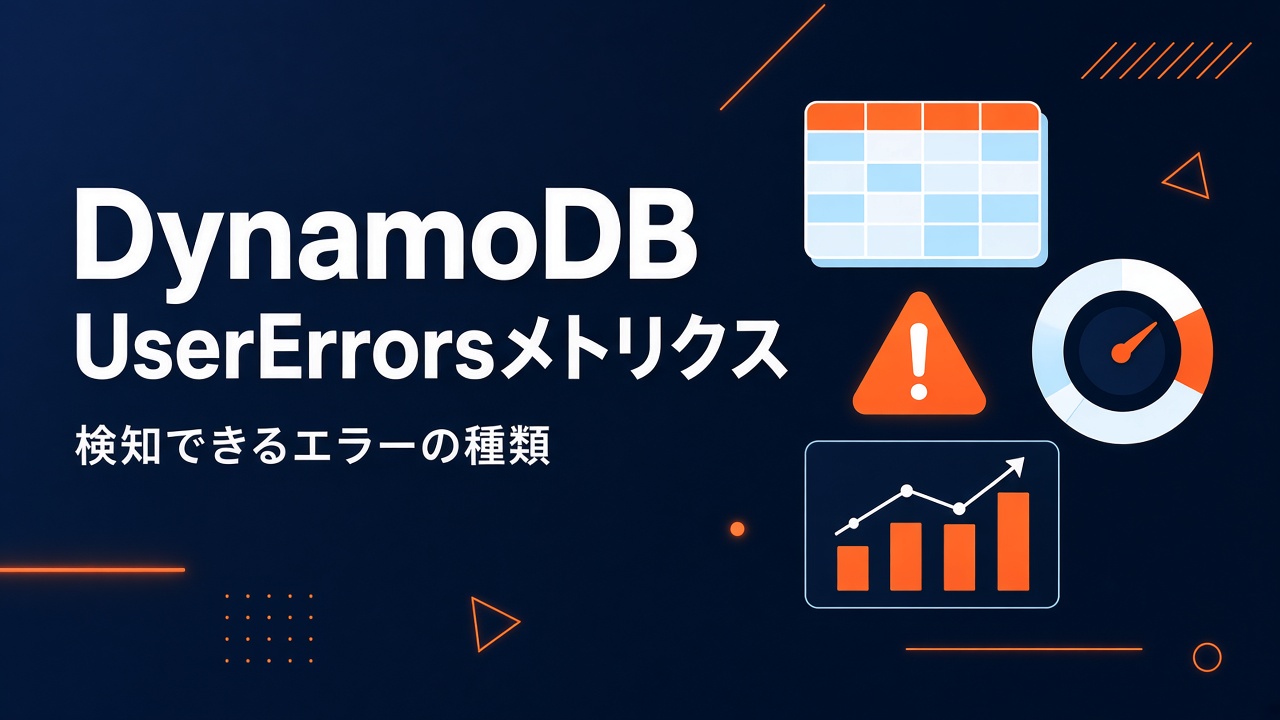 DynamoDBのUserErrorsメトリクスで検知できるエラー