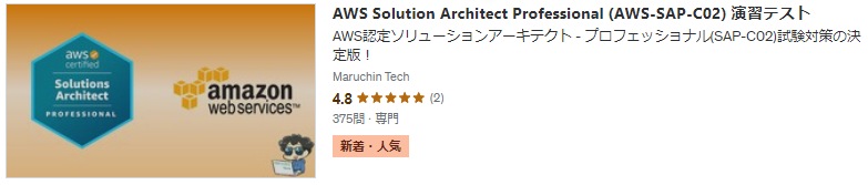 AWS Solution Architect Professional (AWS-SAP-C02) 演習テストサムネイル