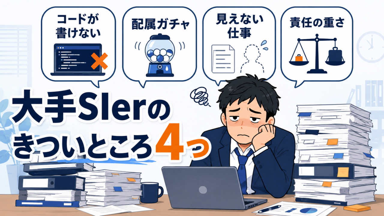 大手SIerのきついところ4つを現役PMが正直に解説