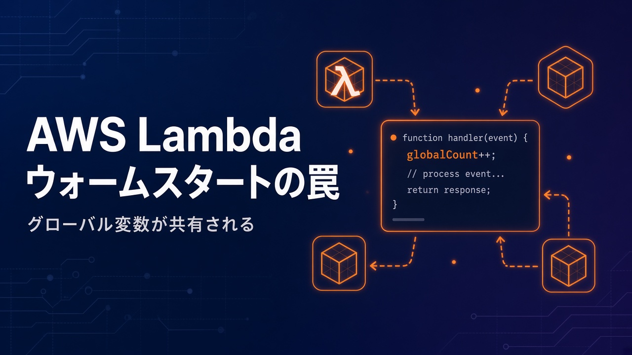 AWS Lambdaウォームスタートではグローバル変数が共有される