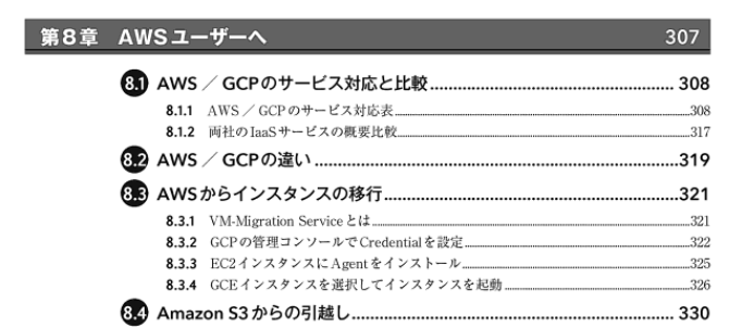 Google Cloud教科書の目次