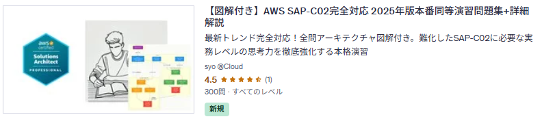 【図解付き】AWS SAP-C02完全対応 2025年版本番同等演習問題集+詳細解説