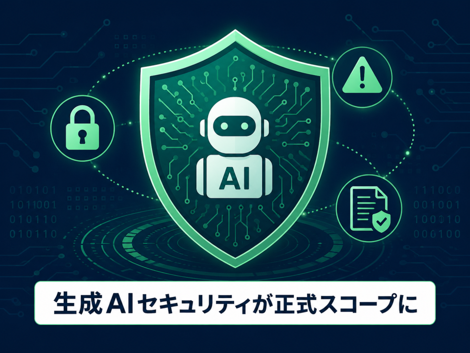 生成AIセキュリティが正式スコープに