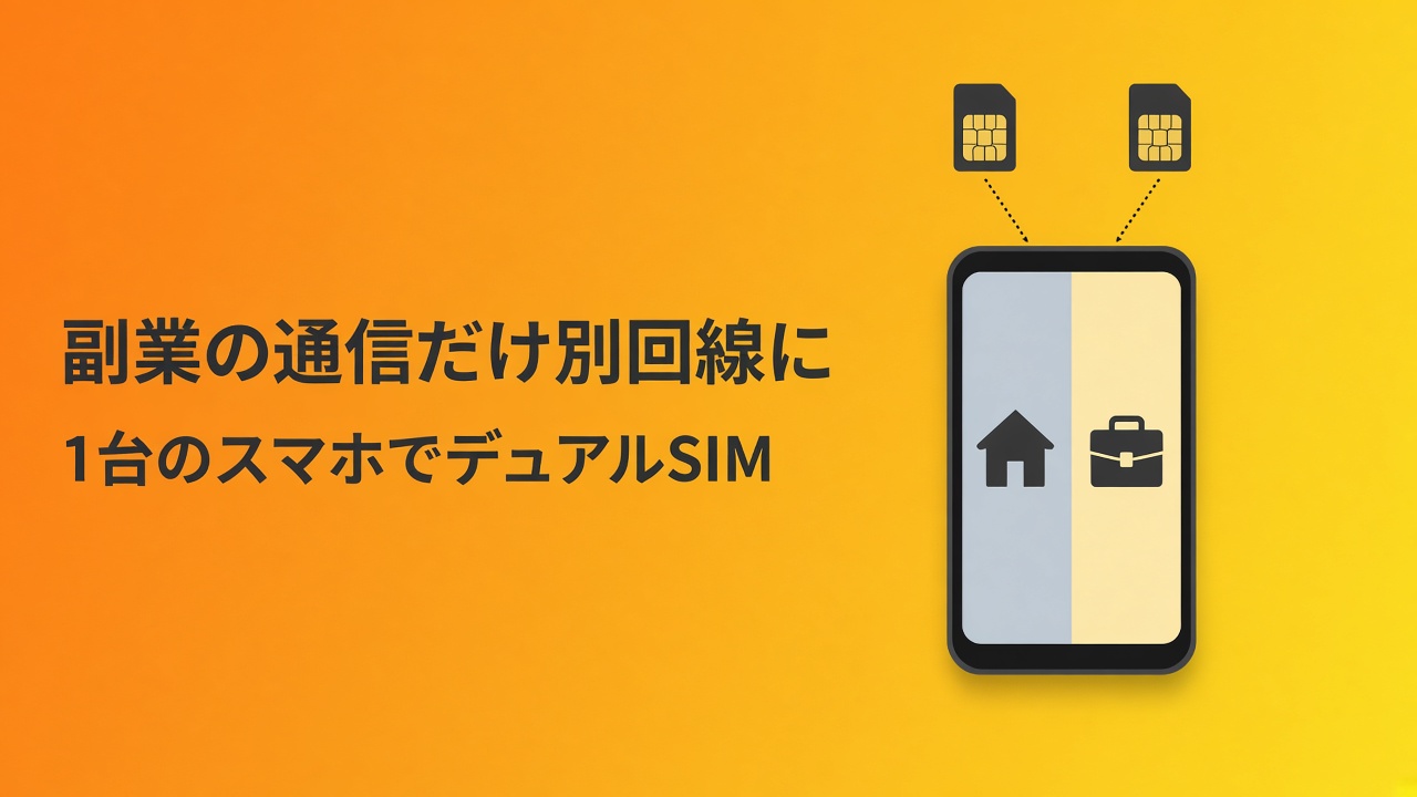 副業の通信だけ別回線に 1台のスマホでデュアルSIM